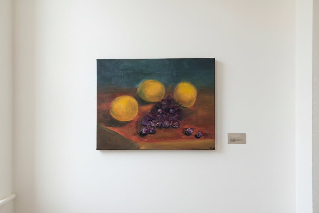 Still Life with Oranges and Grapes – Original Oil Painting