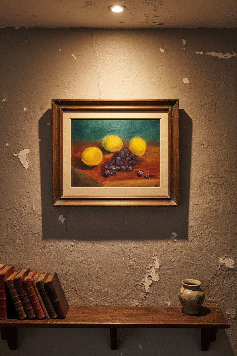 Still Life with Oranges and Grapes – Original Oil Painting